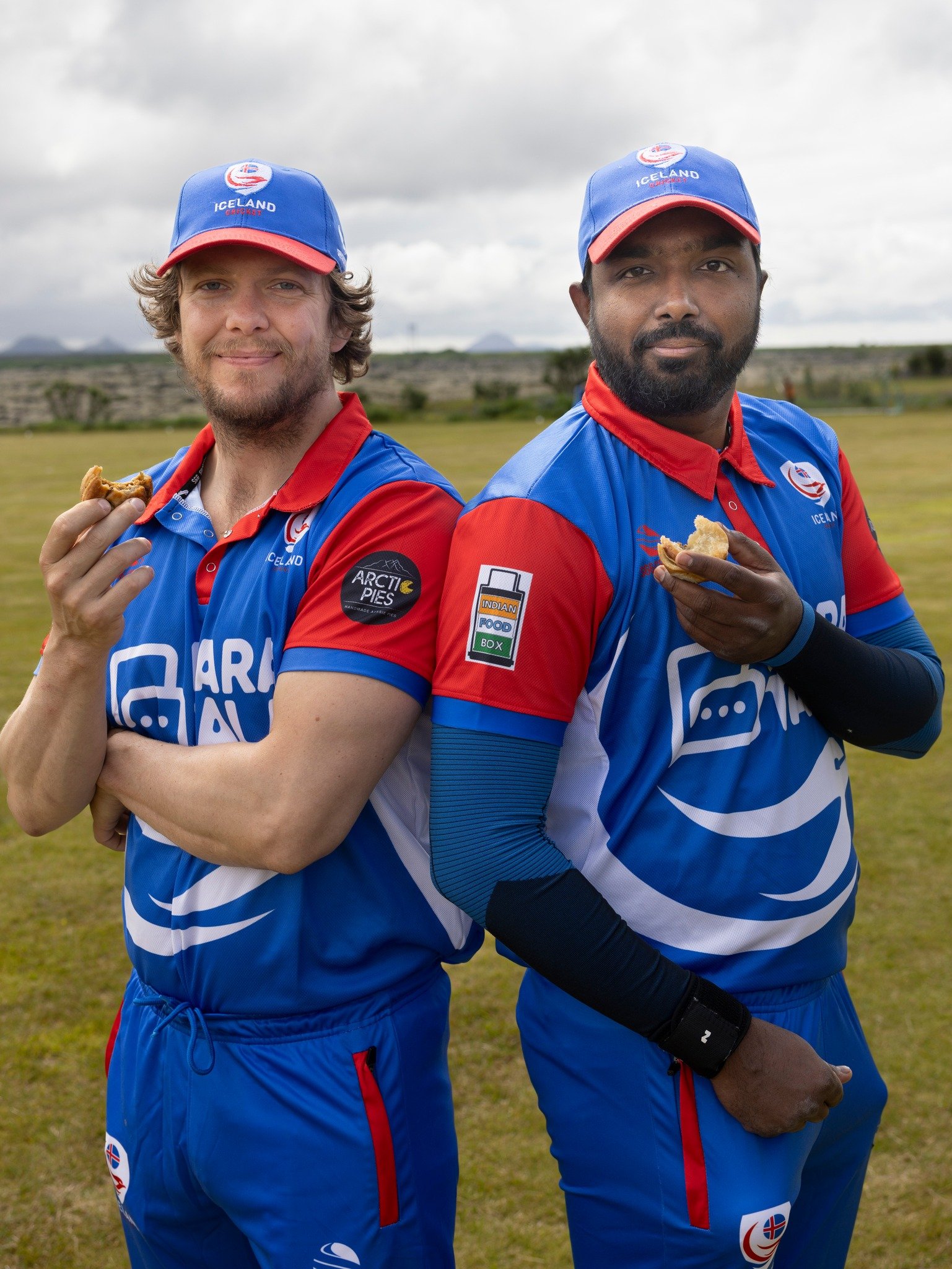 Iceland cricket players supported by Indian Food Box